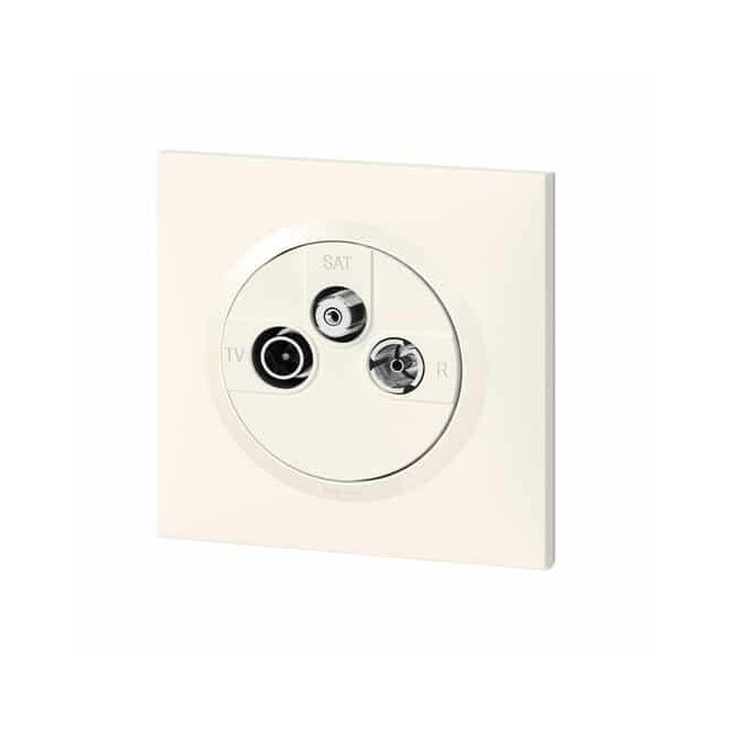 Prise TV-R-SAT 1 câble Blanc Dooxie One