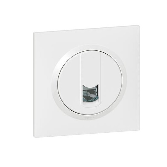 Prise RJ45 catégorie6 FTP dooxie one livré avec plaque carrée blanche