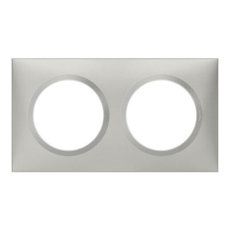 Plaque carrée dooxie 2 postes finition effet aluminium