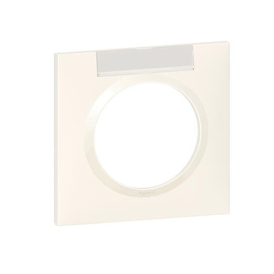 Plaque carrée dooxie 1 poste finition blanc avec porte-étiquette