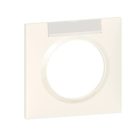 Plaque carrée dooxie 1 poste finition blanc avec porte-étiquette
