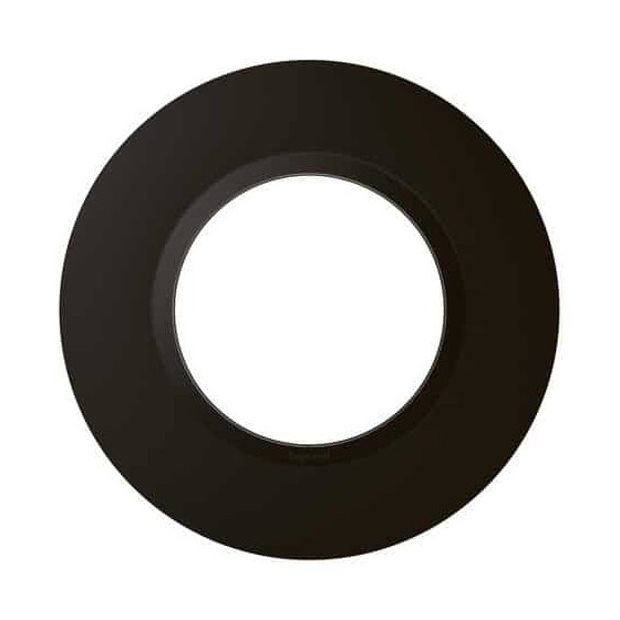 Plaque de finition ronde dooxie 1 poste finition noir velours