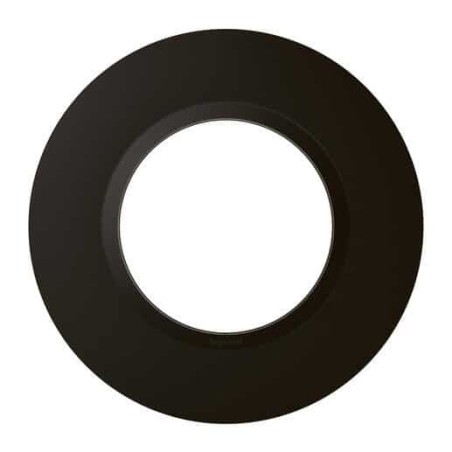 Plaque de finition ronde dooxie 1 poste finition noir velours