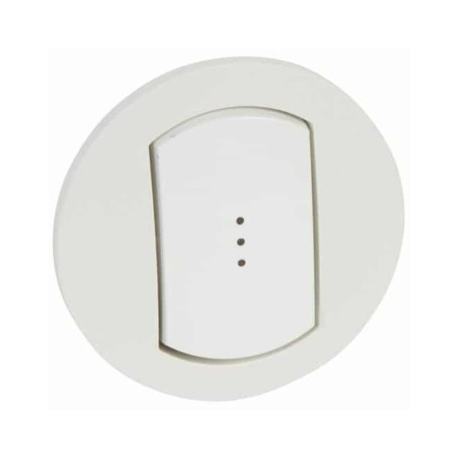 Enjoliveur simple à voyant IP44 Blanc Céliane