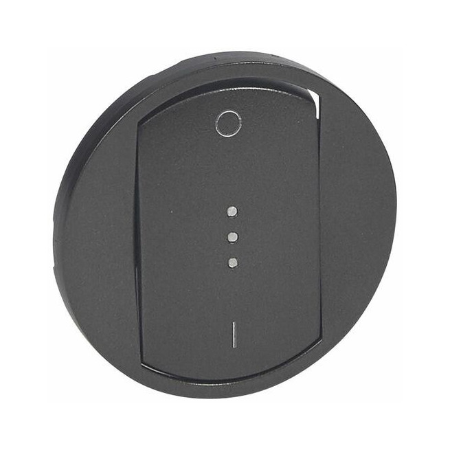 Enjoliveur interrupteur bipolaire voyant Graphite