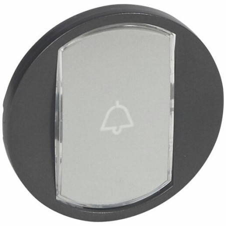 Enjoliveur Céliane pour interrupteur , va-et-vient ou poussoir porte étiquette - finition graphite