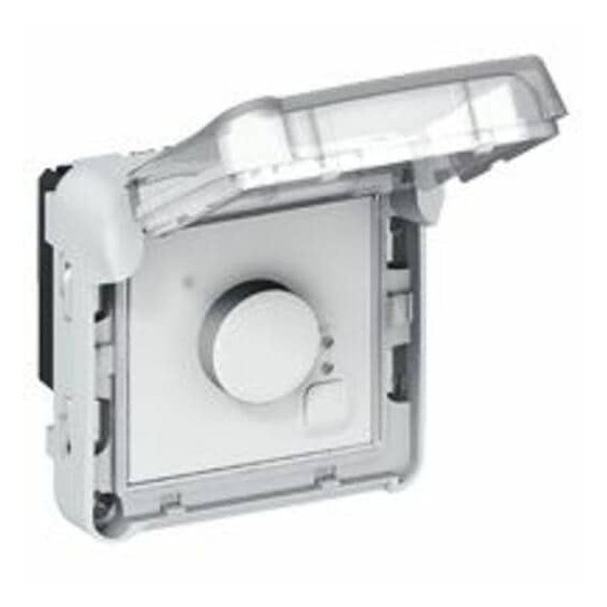 Thermostat électronique d'ambiance étanche Plexo composable IP55 250V - gris et blanc