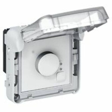 Thermostat électronique d'ambiance étanche Plexo composable IP55 250V - gris et blanc