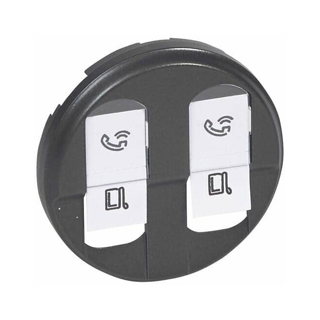 Enjoliveur prise double RJ45 Graphite Céliane