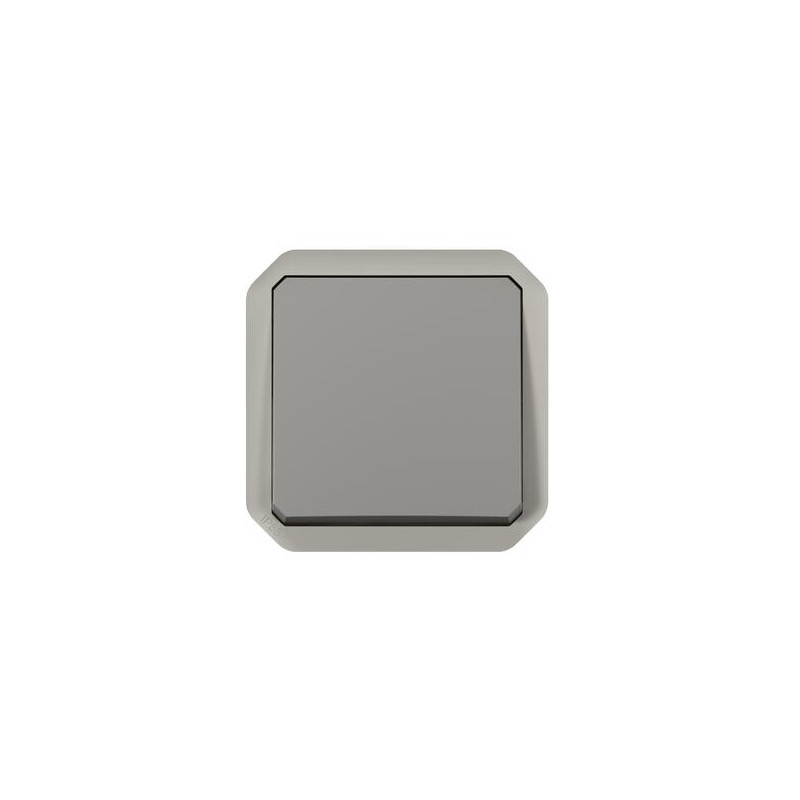 Interrupteur va-et-vient 10AX Gris Plexo