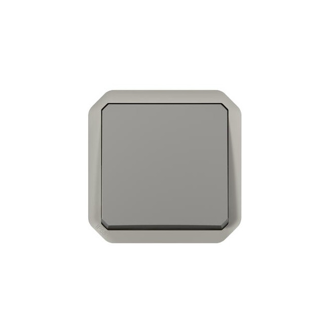 Interrupteur va-et-vient 10AX Gris Plexo