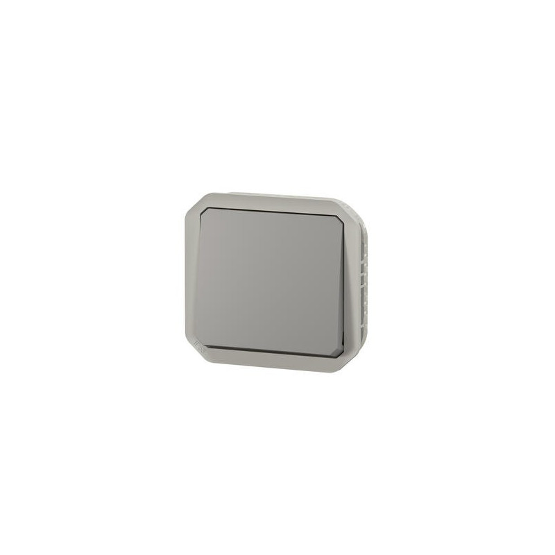 Interrupteur va-et-vient 10AX Gris Plexo