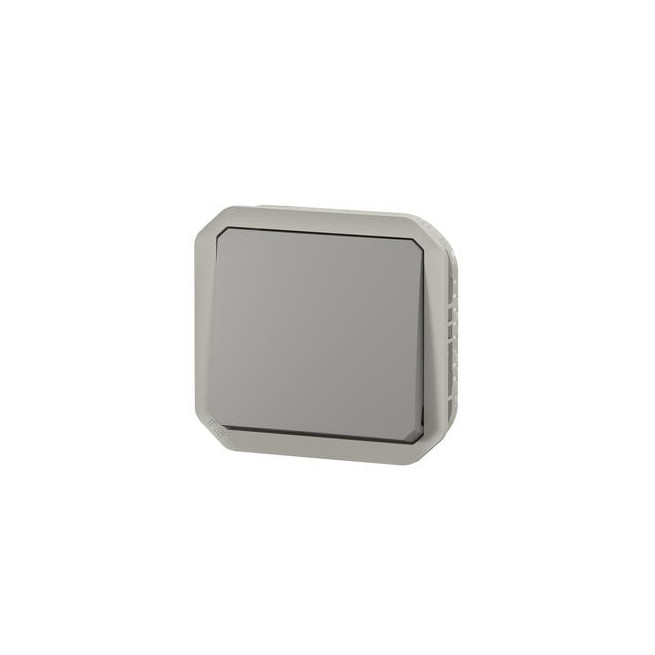 Interrupteur va-et-vient 10AX Gris Plexo