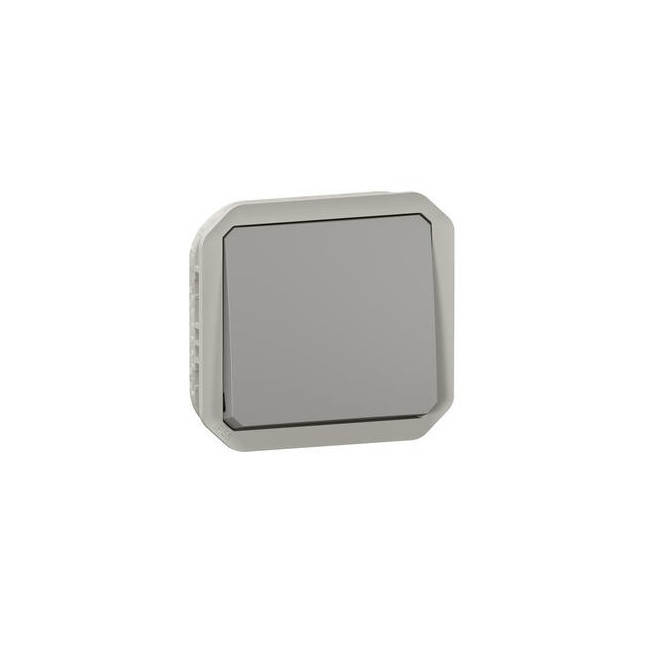 Interrupteur va-et-vient 10AX Gris Plexo