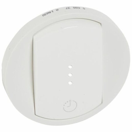 Enjoliveur Céliane pour interrupteur temporisé ou interrupteur et ventilation - Blanc