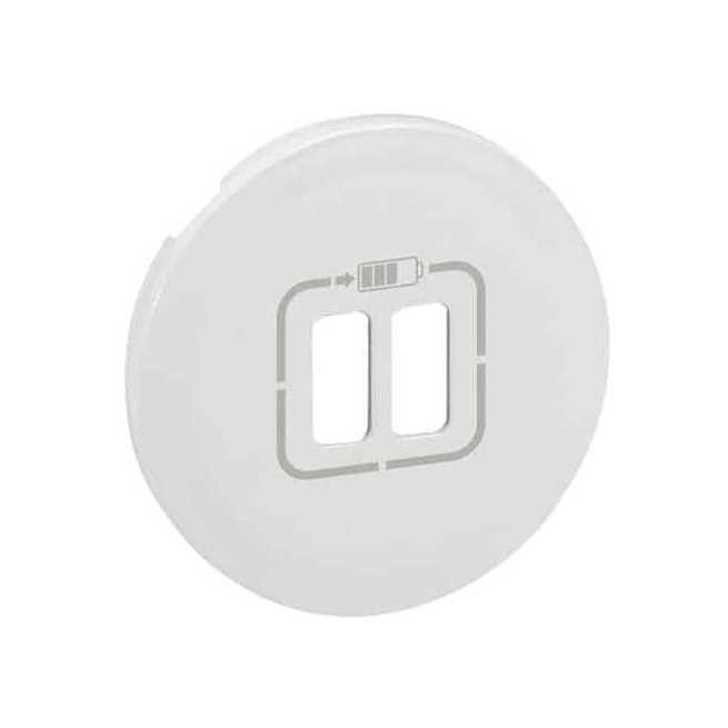 Enjoliveur chargeur USB-A USB-C Blanc Céliane