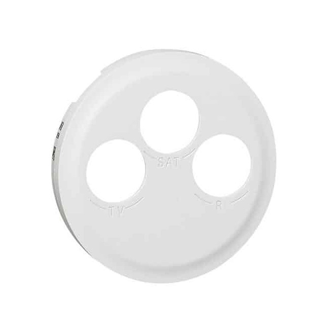 Enjoliveur prise TV-R-SAT Blanc Céliane