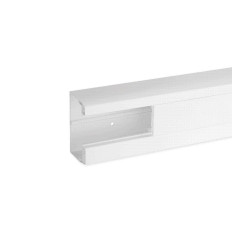 Goulotte d'installation - 90 x 55 mm - 1 compartiment - Longueur 2 m - PVC - Blanc - Tercia TA-C45