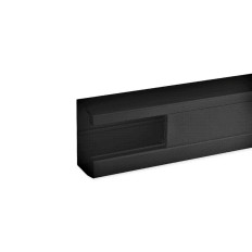 Goulotte d'installation - 90 x 55 mm - 1 compartiment - Longueur 2 m - PVC - Noir - Tercia TA-C45