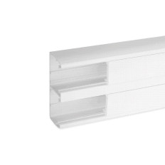 Goulotte d'installation - 134 x 55 mm - 2 compartiments  - Longueur 2 m - PVC - Blanc - Tercia TA-C45