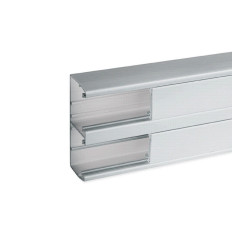 Goulotte d'installation - 134 x 55 mm - 2 compartiments  - Longueur 2 m - PVC - Alucolor - Tercia TA-C45