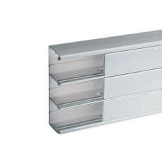 Goulotte d'installation - 164 x 55 mm - 3 compartiments  - Longueur 2 m - PVC - Alucolor - Tercia TA-C45