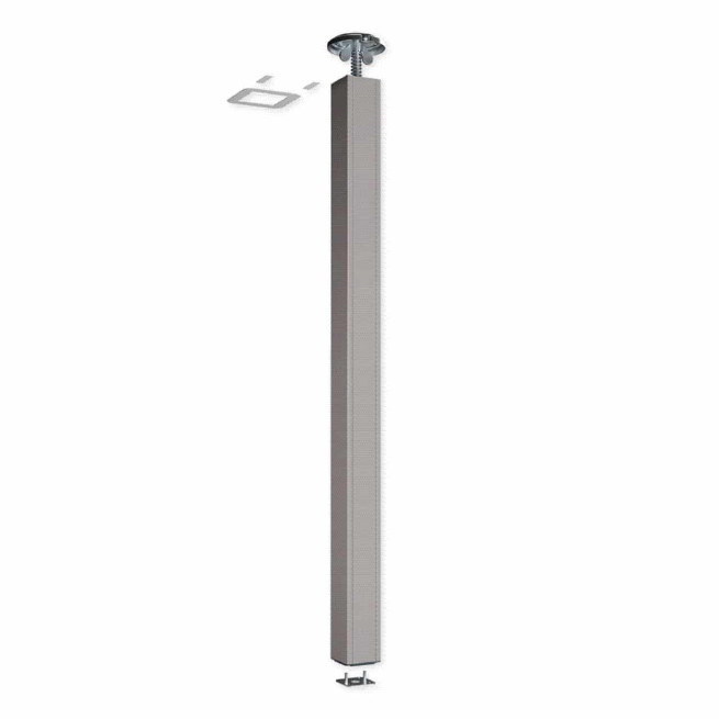 Colonne standard - 1 face - 3 à 3,3 m - Alu anodisé - Tercia CLE-C45