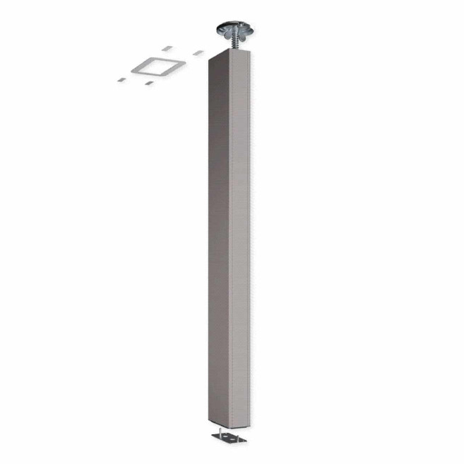 Colonne standard - 2 faces - 2,7 à 3 m - Alu anodisé - Tercia CLE-C45