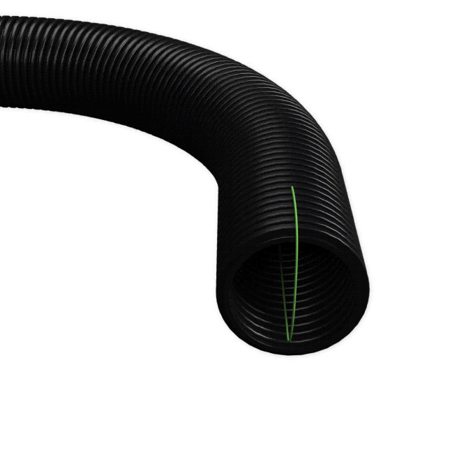 Gaine TINB - Avec tire-fils - ∅ 63 mm - Couronne de 25 m - Noir RAL9005 - Sevvo expert