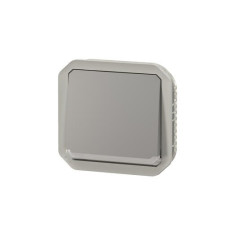 Poussoir NO témoin Gris Plexo