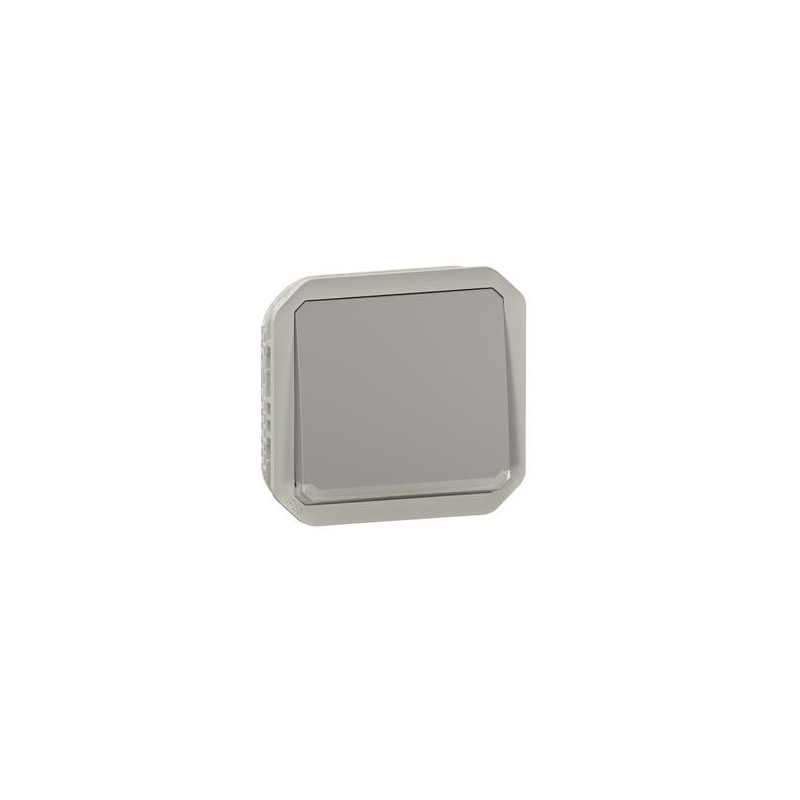 Poussoir NO-NF lumineux Gris Plexo