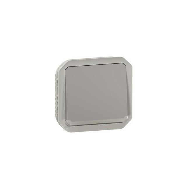 Poussoir NO-NF lumineux Gris Plexo