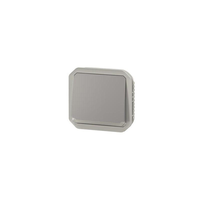 Poussoir NO-NF lumineux Gris Plexo