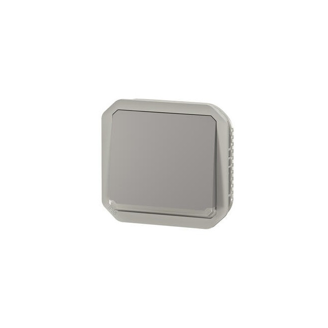 Poussoir NO-NF lumineux Gris Plexo