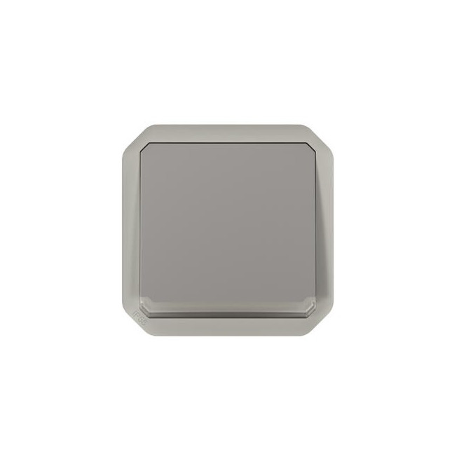 Poussoir NO-NF lumineux Gris Plexo