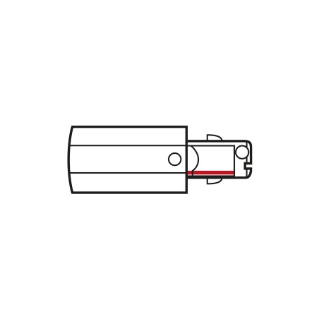 Alimentation 3 phases pour rail de Tracklights - Couleur blanc GAUCHE