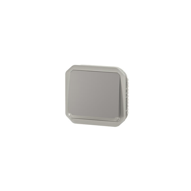 Poussoir NO lumineux Gris Plexo