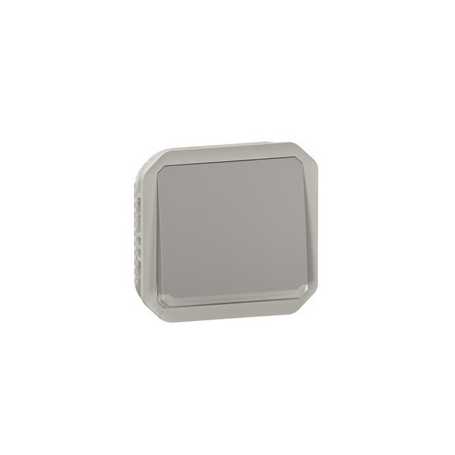 Poussoir NO lumineux Gris Plexo