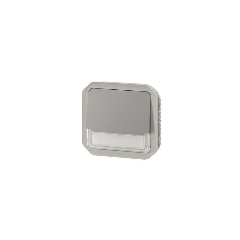 Poussoir lumineux porte-étiquette Gris Plexo