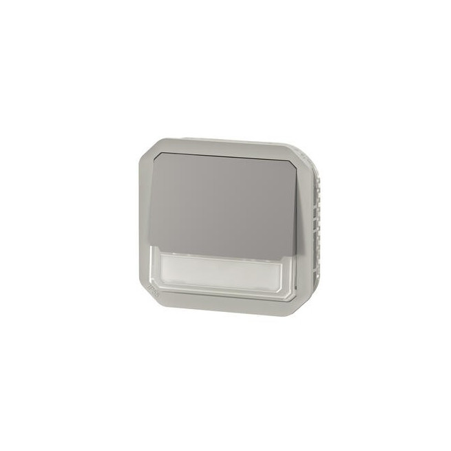 Poussoir lumineux porte-étiquette Gris Plexo