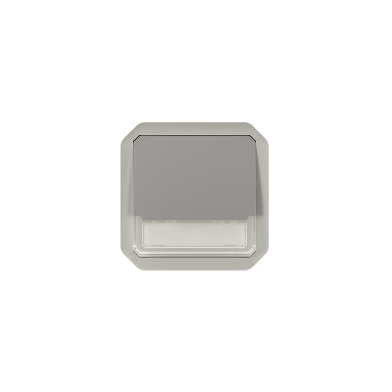 Poussoir lumineux porte-étiquette Gris Plexo