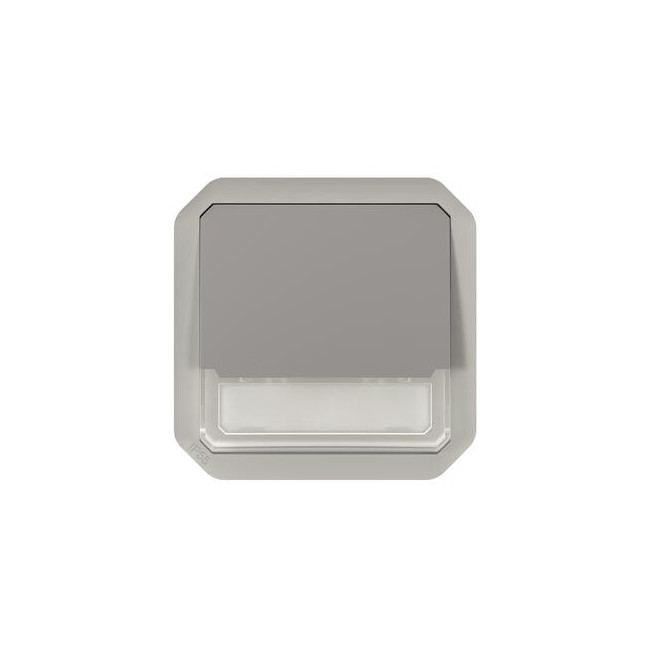 Poussoir lumineux porte-étiquette Gris Plexo