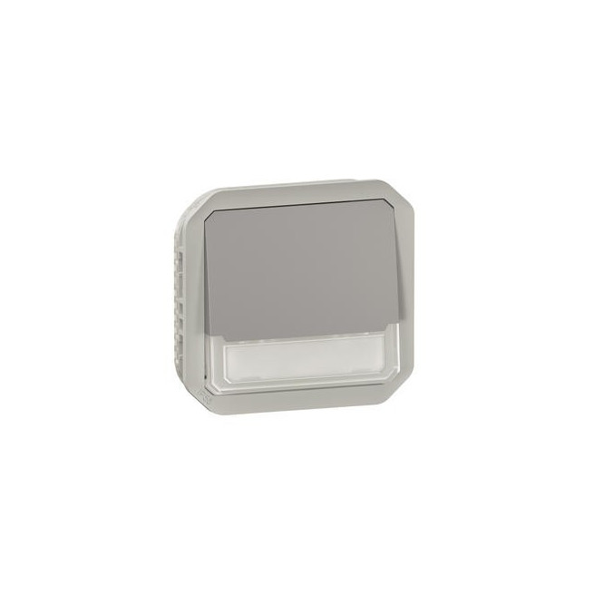 Poussoir lumineux porte-étiquette Gris Plexo