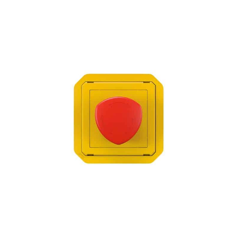Coup de poing urgence 1/4 tour Jaune Plexo