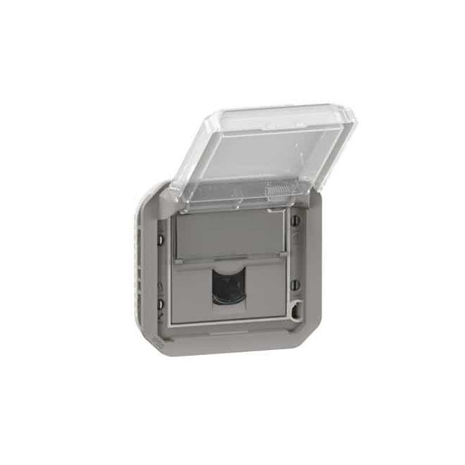 Prise RJ45 Cat.6 STP Gris Plexo
