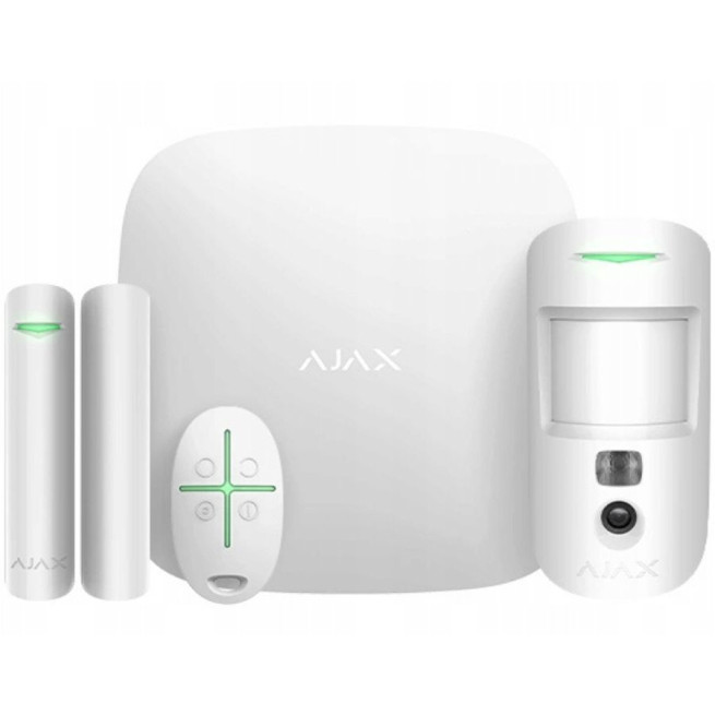 Kit Alarme avec Caméra intelligente et détection porte - Blanc