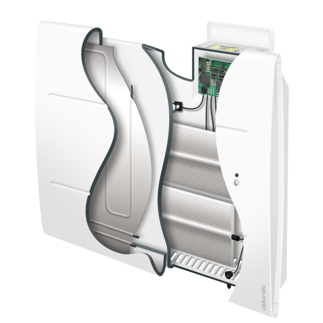 518815 - Atlantic - Radiateur électrique corps de chauffe alu Radiateur connecté Oniris pilotage intelligent vertical 1500W blan