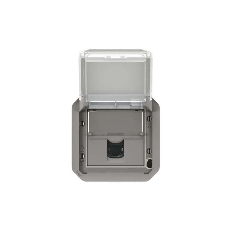 Prise RJ45 Cat.6 FTP composable Gris Plexo