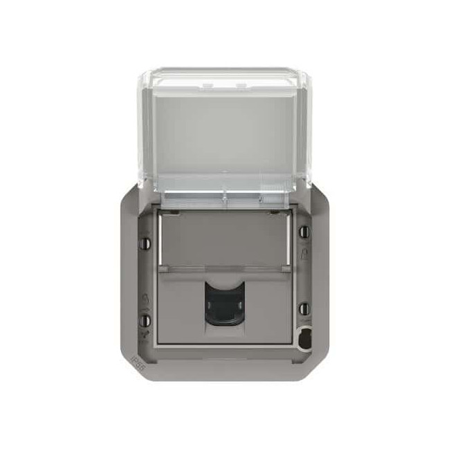 Prise RJ45 Cat.6 FTP composable Gris Plexo