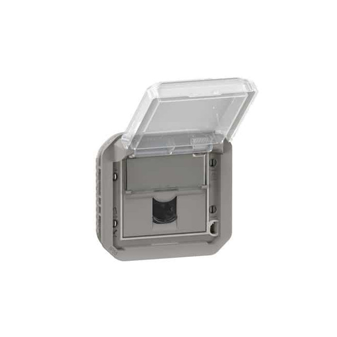 Prise RJ45 Cat.6 FTP composable Gris Plexo